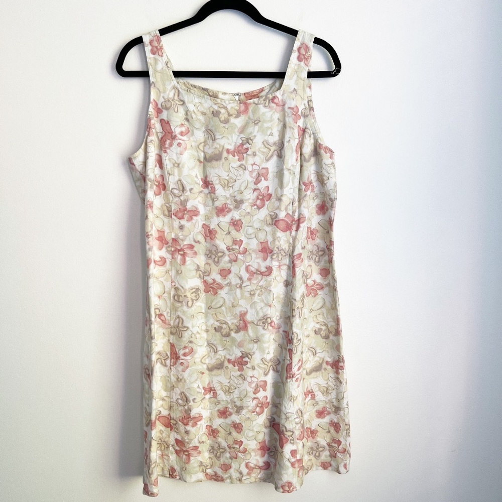 Vintage J. Crew Linen Blend Shift Dress
